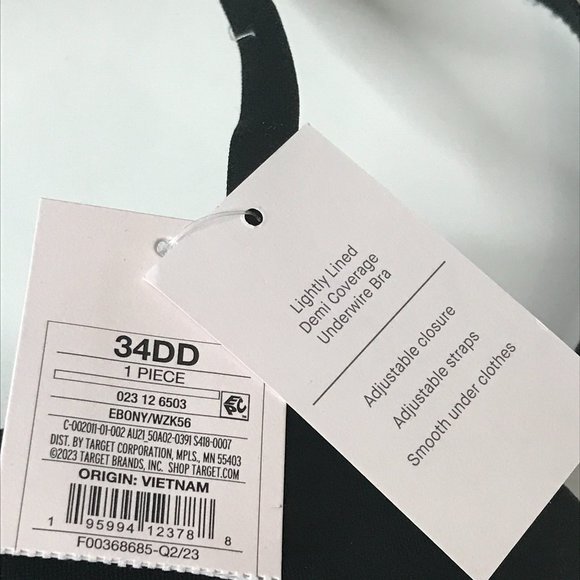 2 x Women's Auden Underwire Bras 34DD Black - Picture 3 of 11